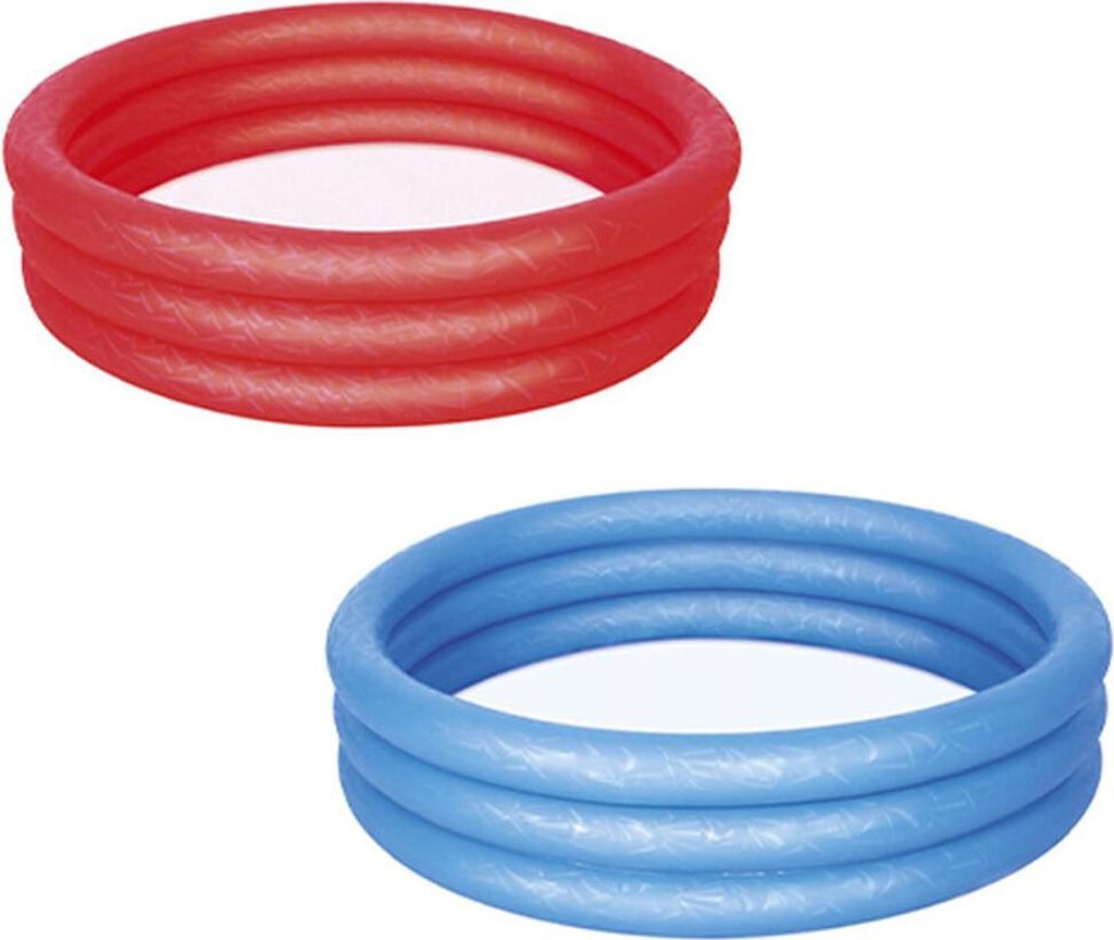 Bestway Aufblasbares Kinderbecken 3 Ringe Eco Farbmischung 122x25 cm +2 Jahre Garten 51025
