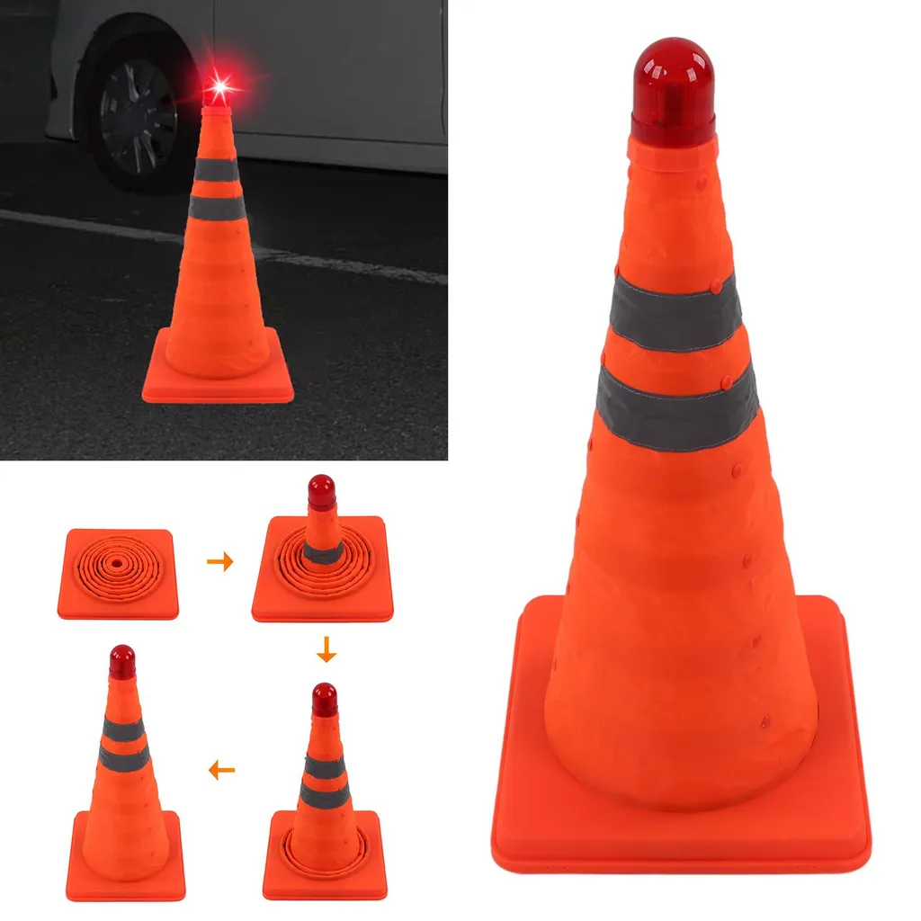 Cône de Signalisation Pliable : Solution Gain de Place avec Éclairage LED - 9