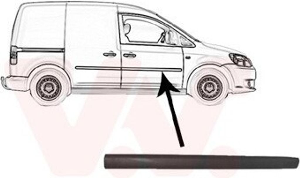 VAN WEZEL Zierleiste für die Tür Vorne Rechts Leiste für VW Produktbild 