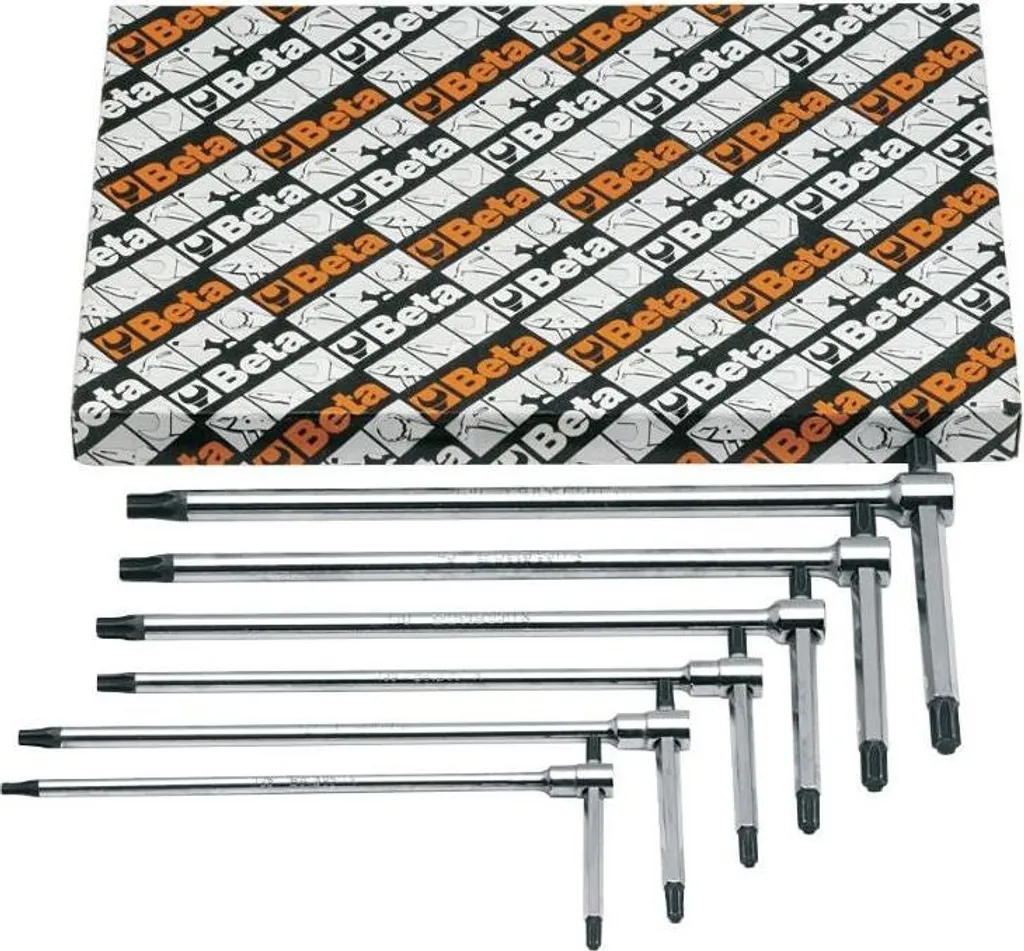 Jeu de 6 Clés Mâles Torx à Poignée en T Coulissante Beta Tools 951TX S6