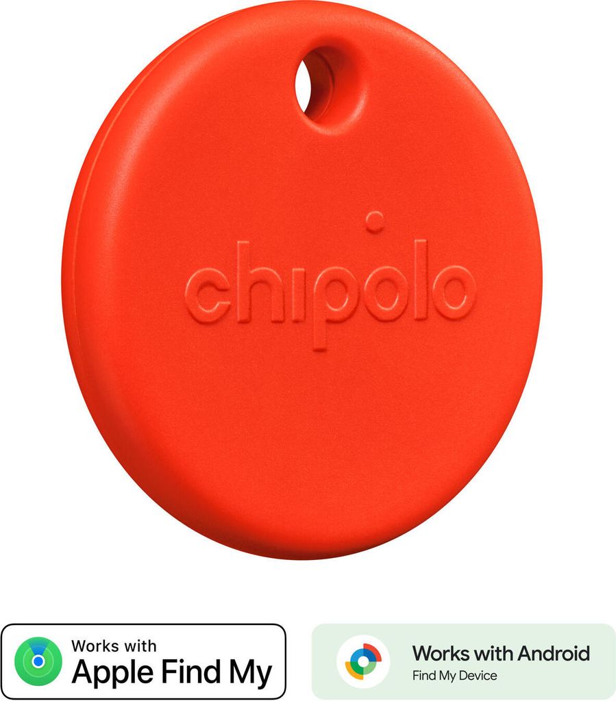 Chipolo POP - Tracking tag compatible with Apple Find My on iPhone or Find Hub on Android (Red)
