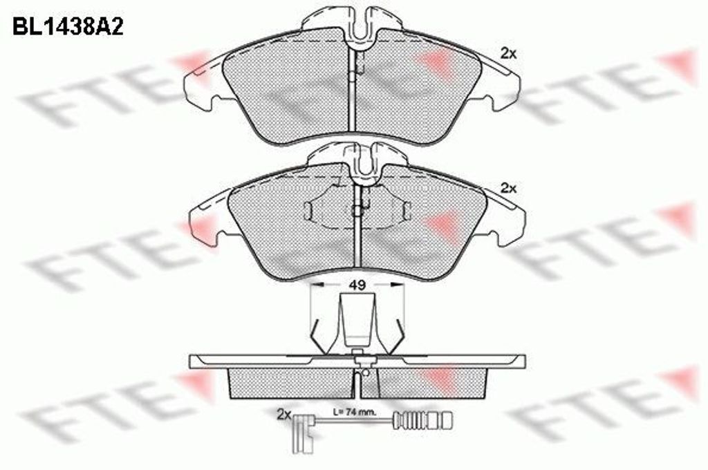 FTE Bremsbeläge Satz Vorne Bremsklötze passend für MERCEDES-BENZ SPRINTER 3-t Kasten (903) 9010187