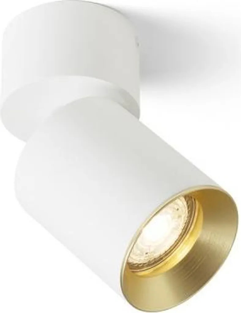 Spot de plafond blanc et doré DARIO luminaire intérieur GU10 haute qualité