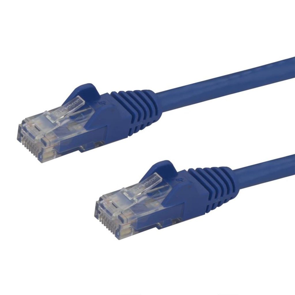 StarTech.com 1.5m CAT6 Ethernet Cable, 10 Gigabit Snagless RJ45 650MHz 100W PoE Patch Cord, CAT 6 10GbE UTP Network Cable w/Strain Relief, Blue, Fl...