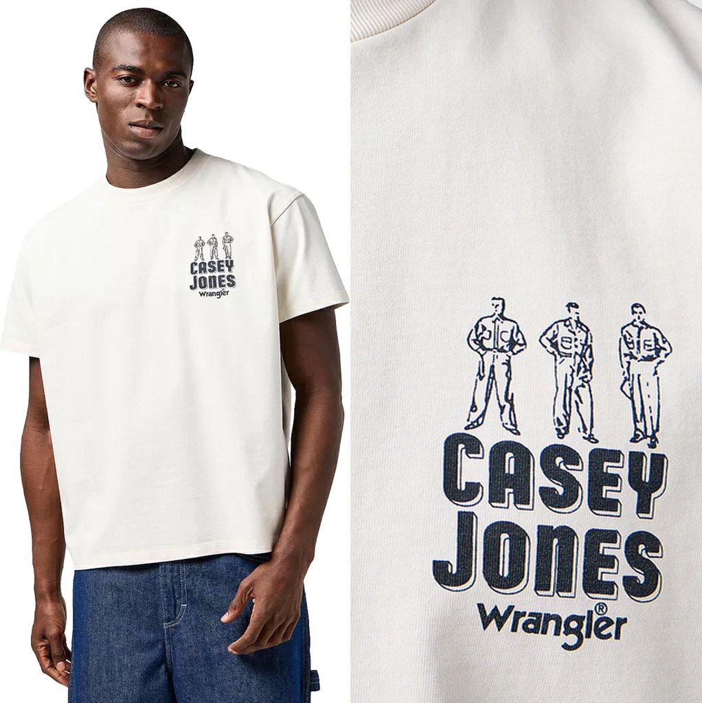 Wrangler CASEY JONES GRAPHIC TEE sehr lockeres Baumwoll-T-Shirt L