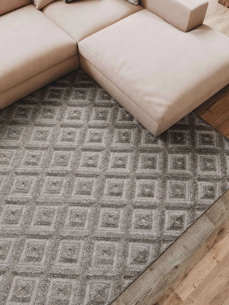 Tapis Lecce Interiyou Gris Clair 120x170 - Texture Douce et Résistante - 3