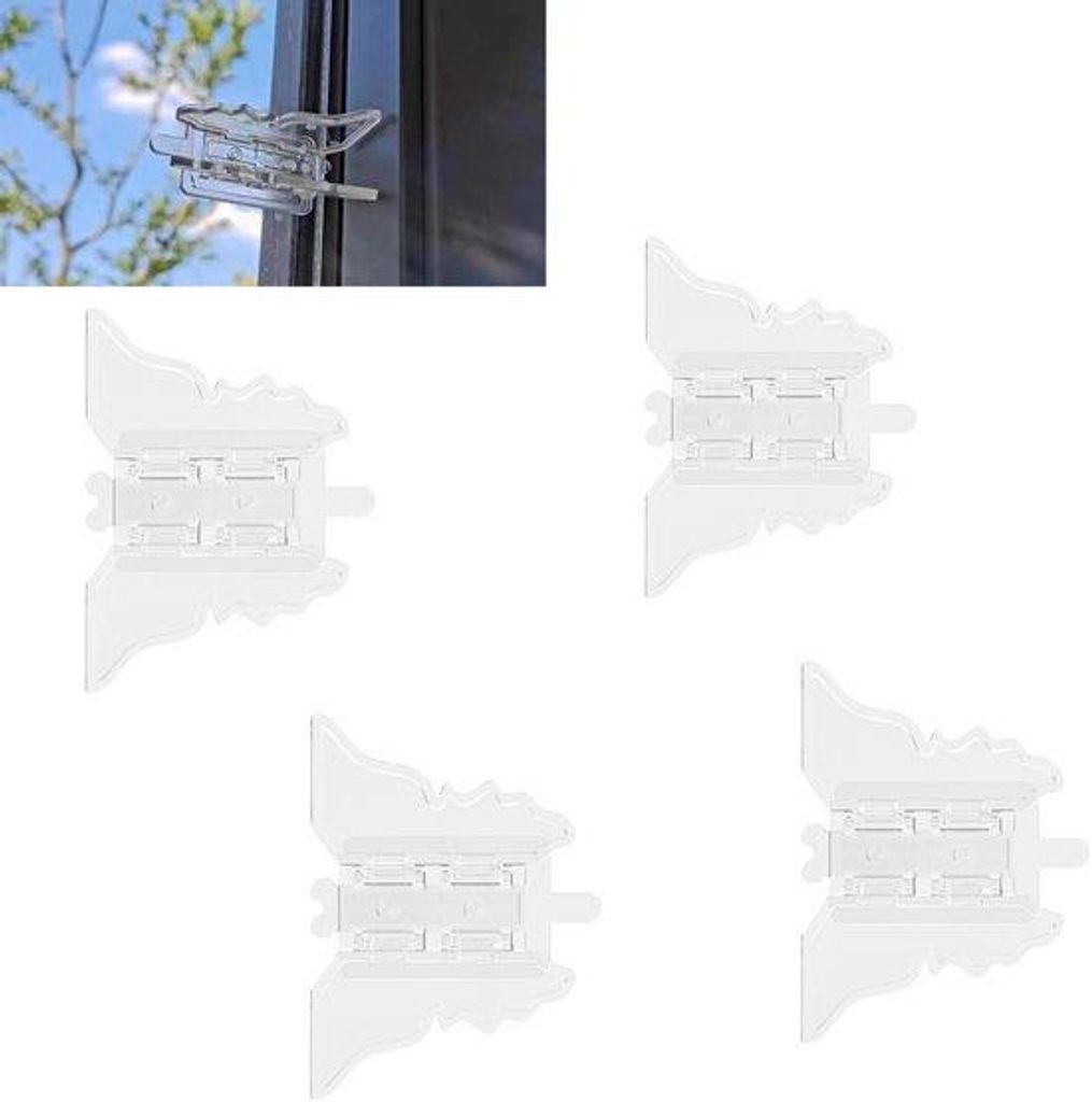 Kinderbeugefeste Raumschloss - Selbstklebendes Schloss - für Schiebetüren, Kasten - 4er Pack