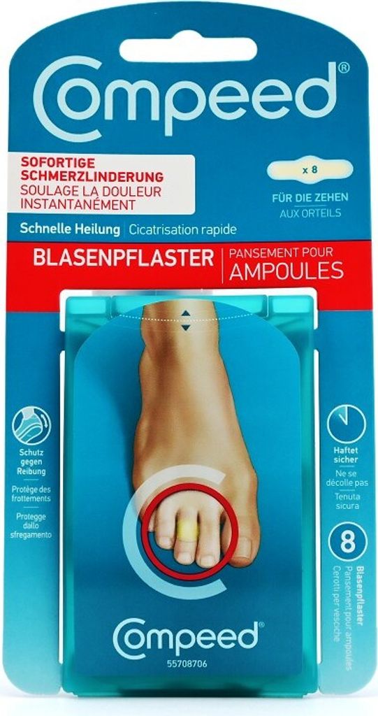 Compeed 2599633, 1,7 x 5,7 cm, Oválný, Béžová, 8 kusů Obrázek produktu 