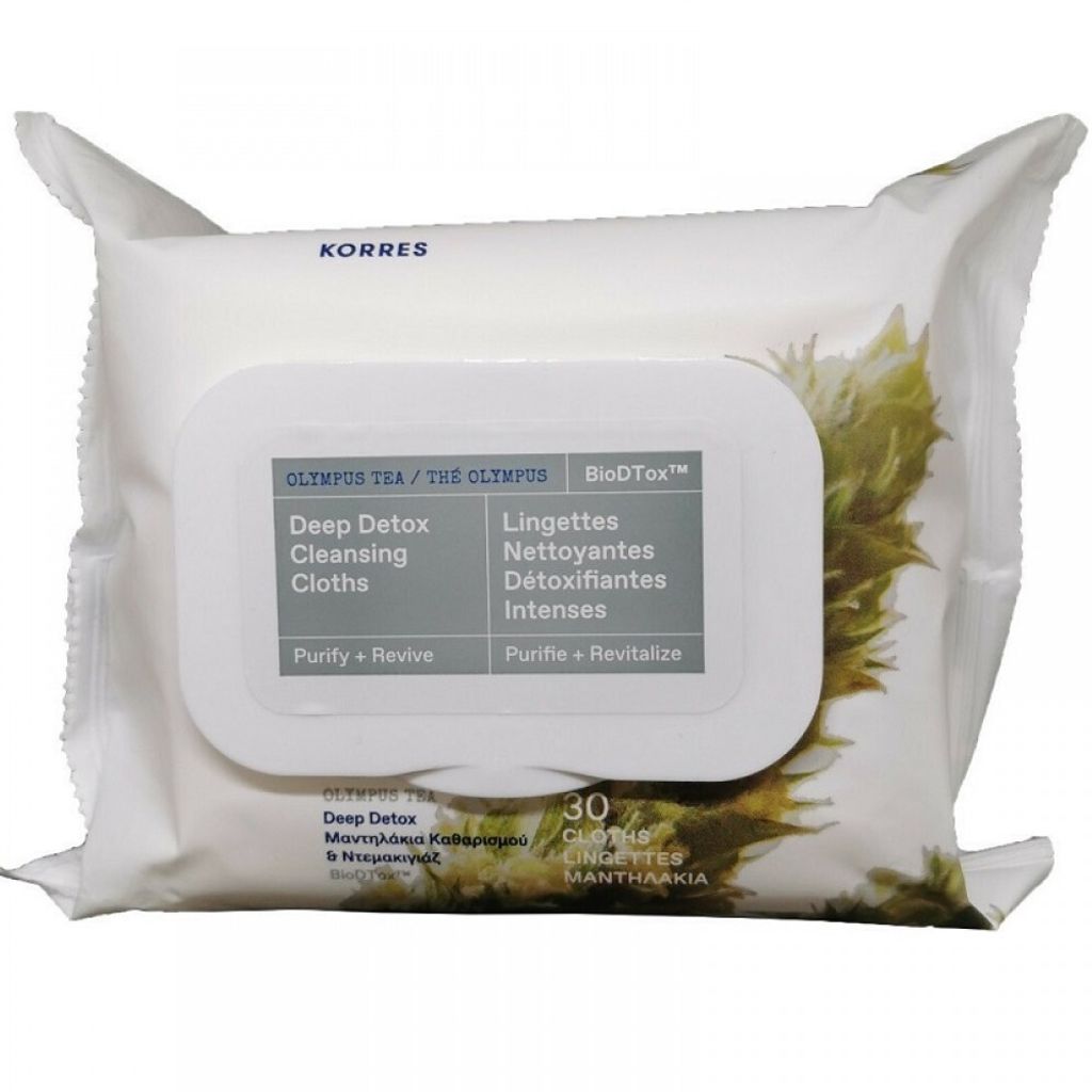 Korres Olympus Tea Deep Detox Cleansing Cloths 30 Pcs 1 lb