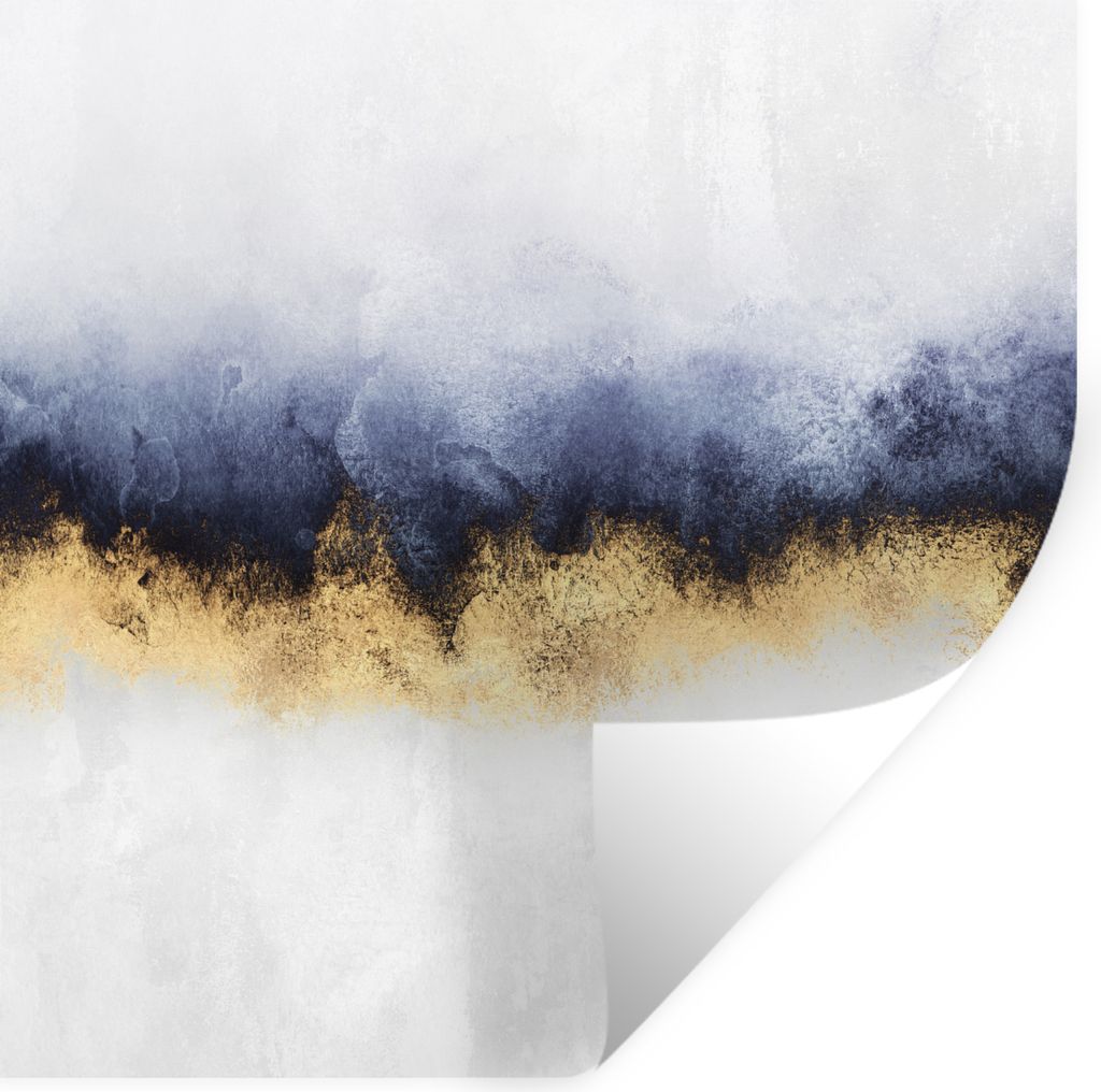 MuchoWow Wandtattoo Wandsticker Wandaufkleber Abstrakt - Gold - Luxus 50x50 cm Selbstklebend und Repositionierbar - Selbstklebend - Fototapeten
