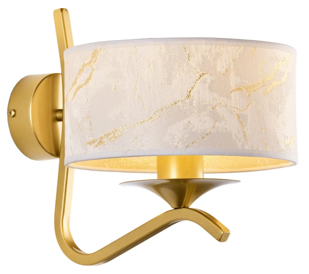 Luminaire mural design KASZMIR en métal doré pour ampoule E27 Jupiter