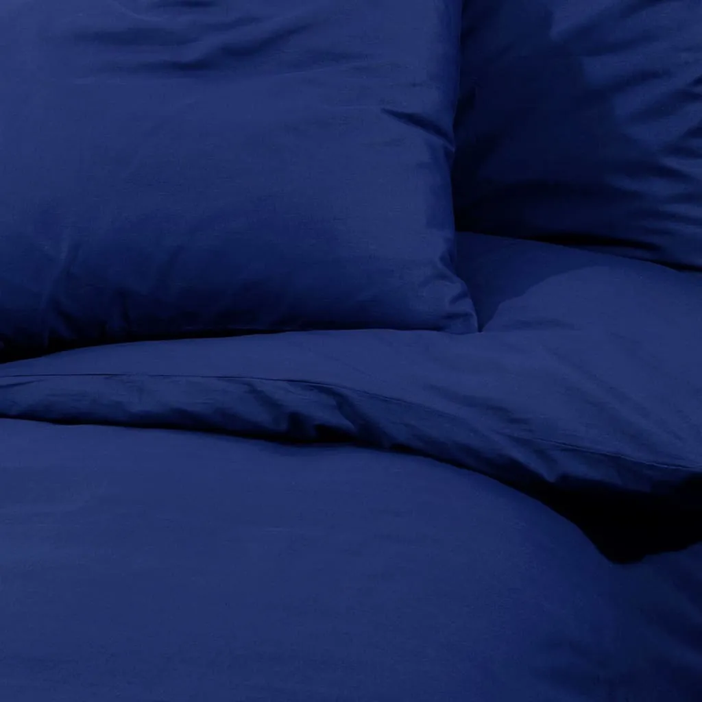 Set Copripiumino vidaXL 220x240 Cotone Blu Navy - Eleganza Minimal - 7