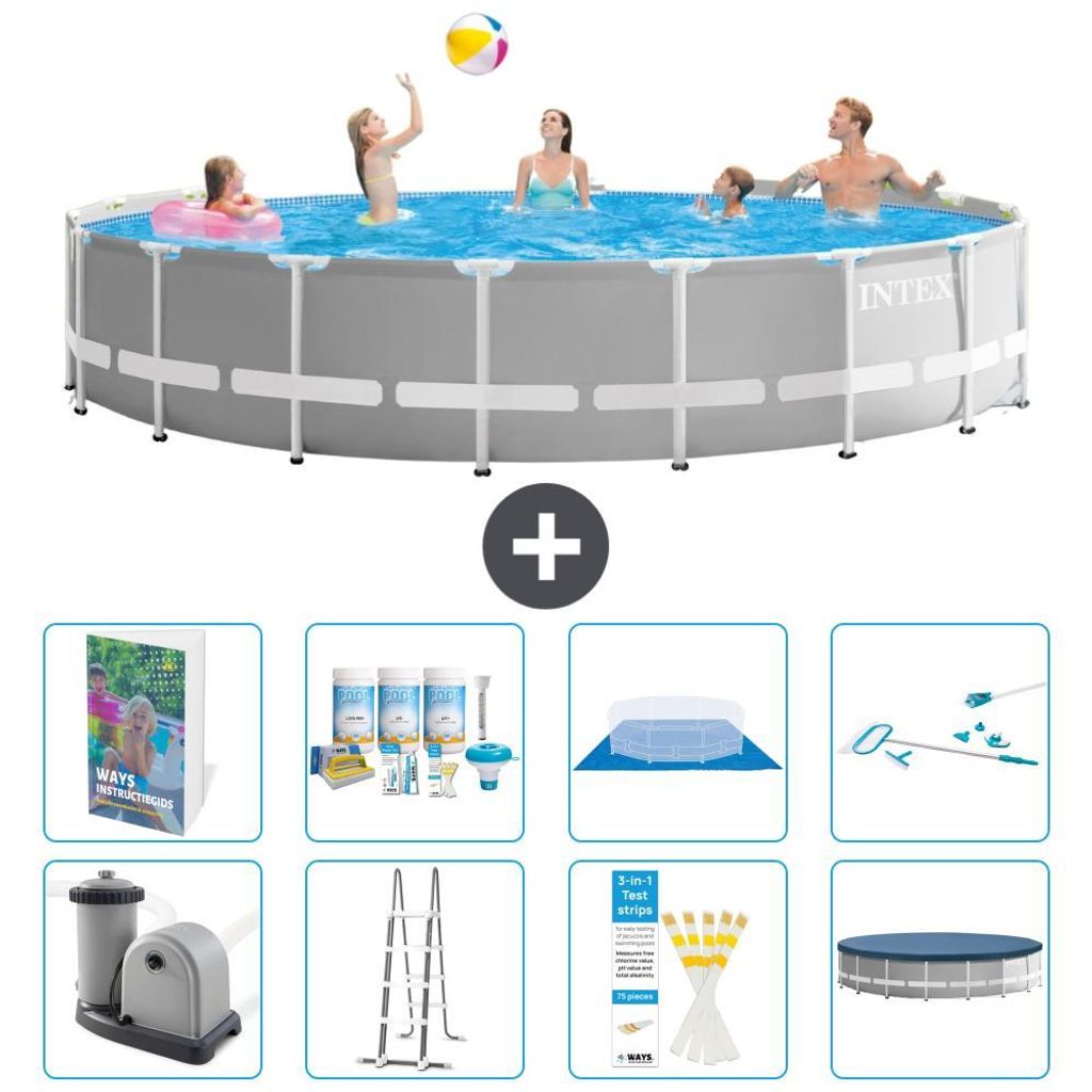 Prism Frame Pool Rund - 549x122 cm - 9-teilig S615