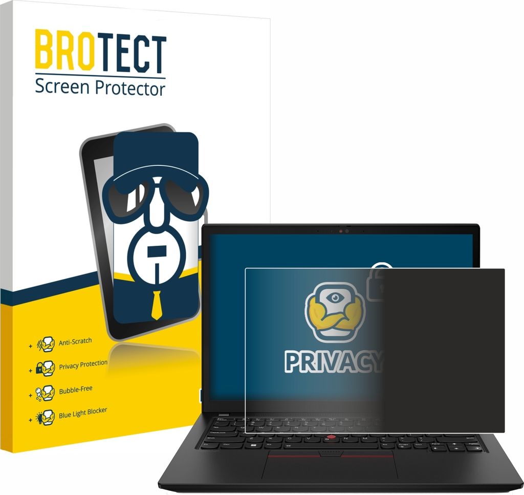 BROTECT Sichtschutzfolie für Lenovo ThinkPad X13 Gen 3 Anti-Spy Privacy Sichtschutz Blickschutz Folie Blaulicht-Schutz