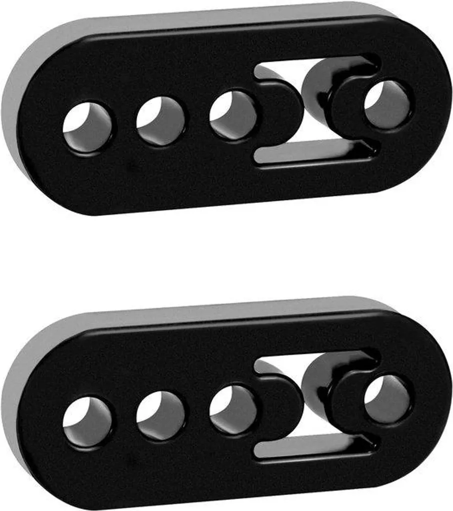 Anti-vibration support échappement caoutchouc 4 trous universel, lot 2