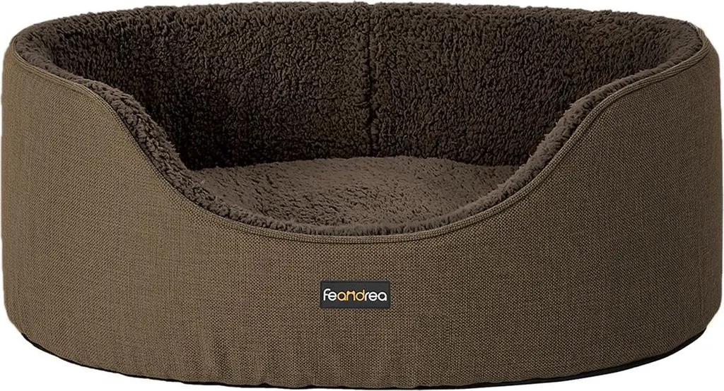 Panier pour chien rembourré de grande taille avec bords hauts protecteurs