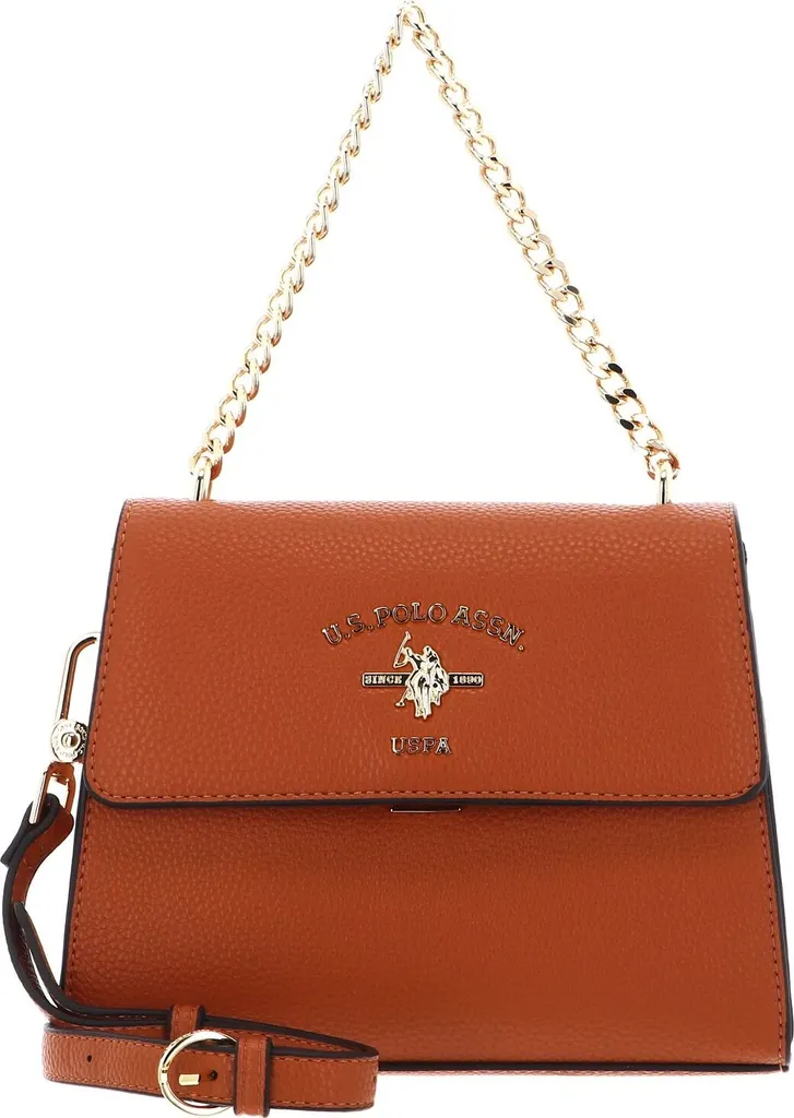 Sac à Main Stanford Terracotta en Cuir Synthétique avec Anse Rigide