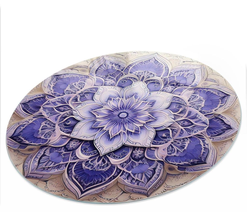 Bedruckte Glas Tischplatte fi100 cm – Glas Tischplatte Produktbild  KI-generiertes Bild