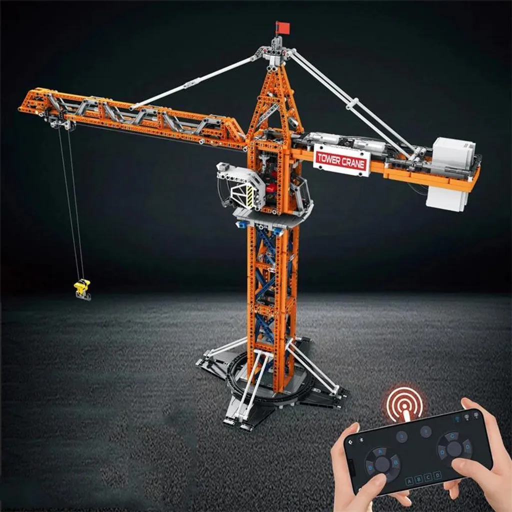 Grue à tour télécommandée interactive de 80cm pour enfant et modéliste
