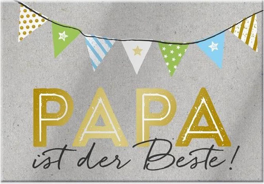 Magnet - mit Umschlag - Papa - ca. 8,2 x 6 cm