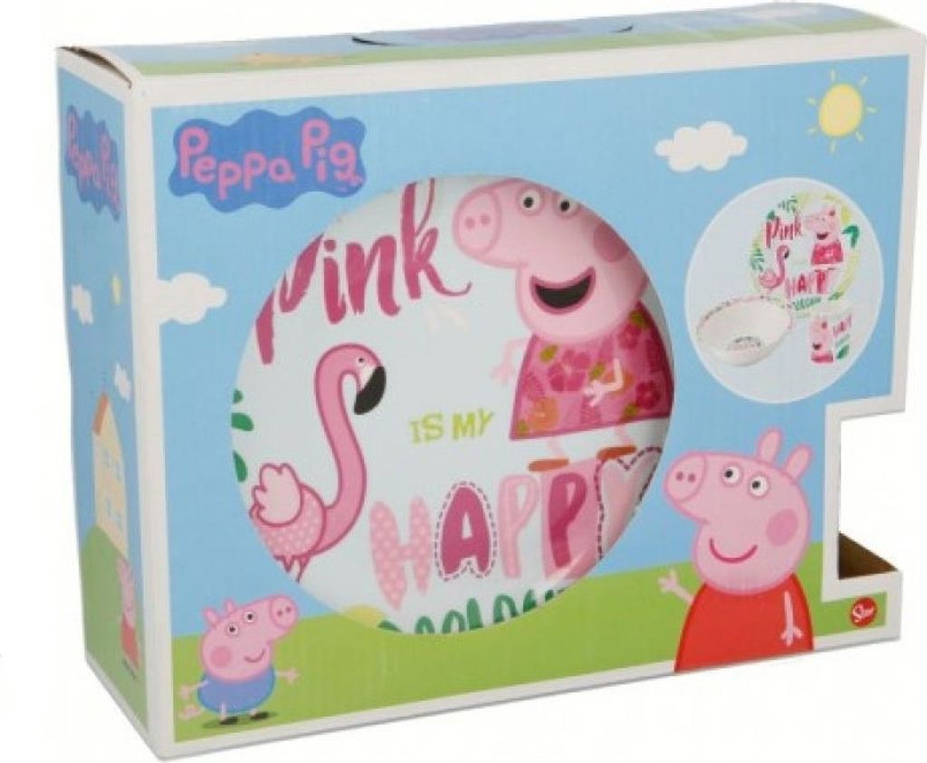 Peppa Wutz Pig Frühstücks-Set Geschirr 3-tlg.