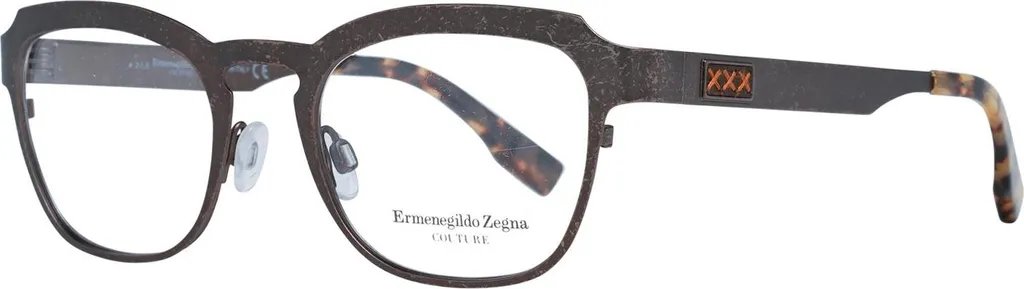 E. Zegna Couture ZC5004 038 Bronze Lunettes de Vue Homme Luxe 49mm