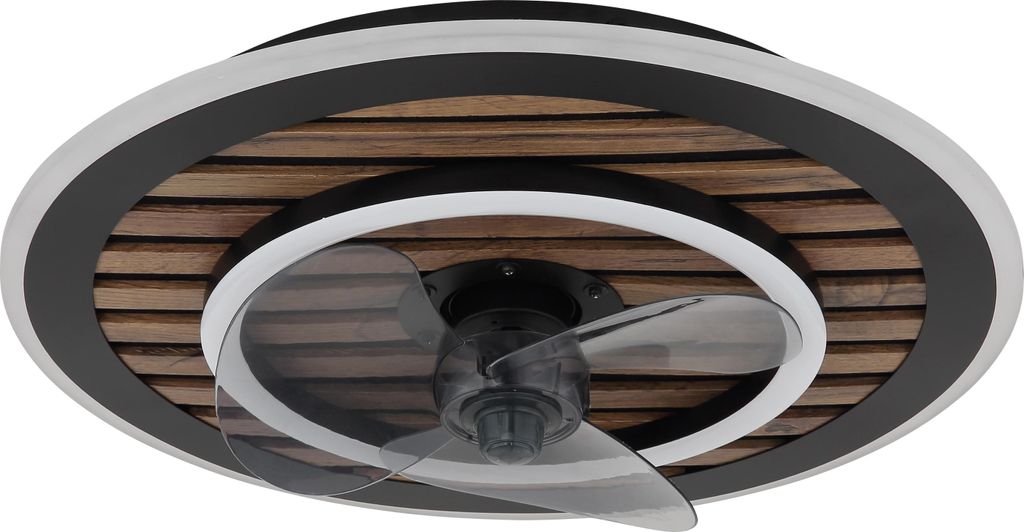 GLOBO Lighting Deckenventilator TREVINO DH 49x13 cm schwarz