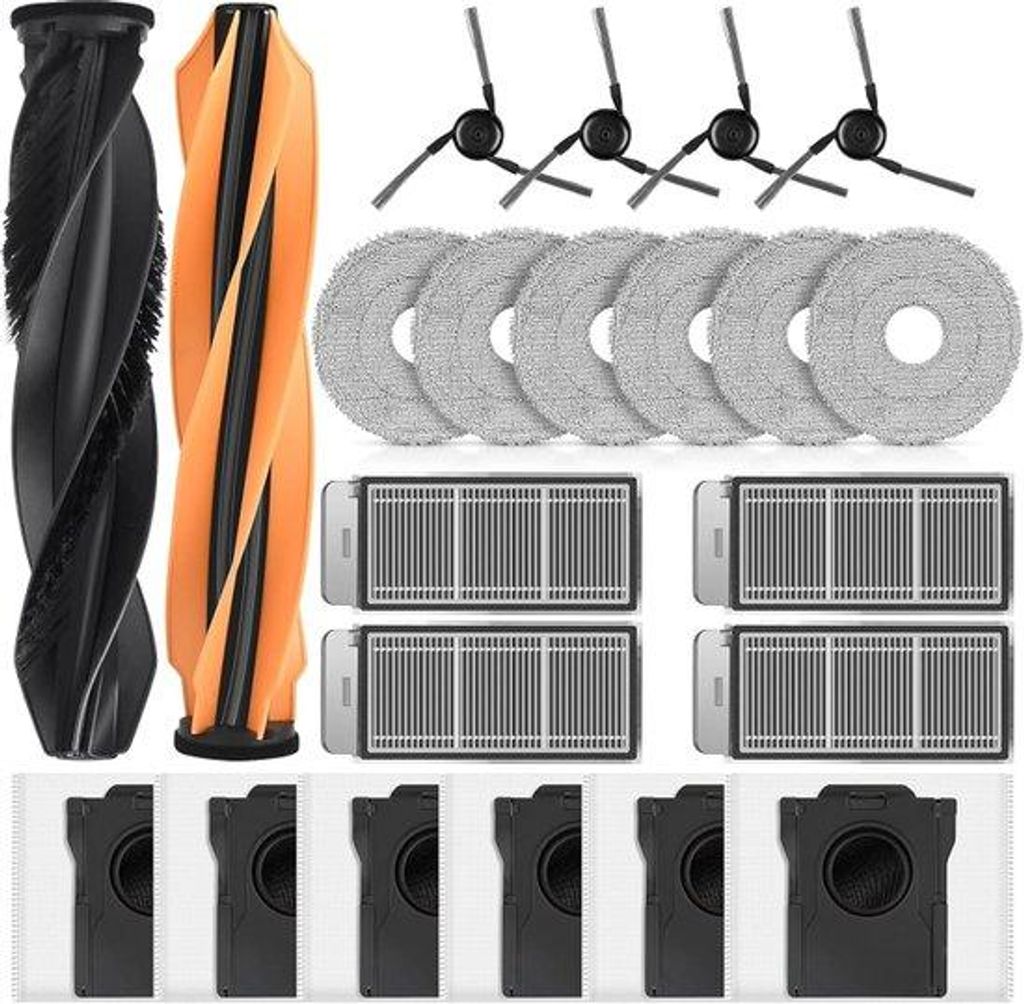 22 Stück Zubehör für Dreame X50 Ultra Complete / L50 Pro Ultra / X50 Master / L40s Pro Ultra / Matrix10 Ultra Staubsaugerroboter - 2 Hauptborste...