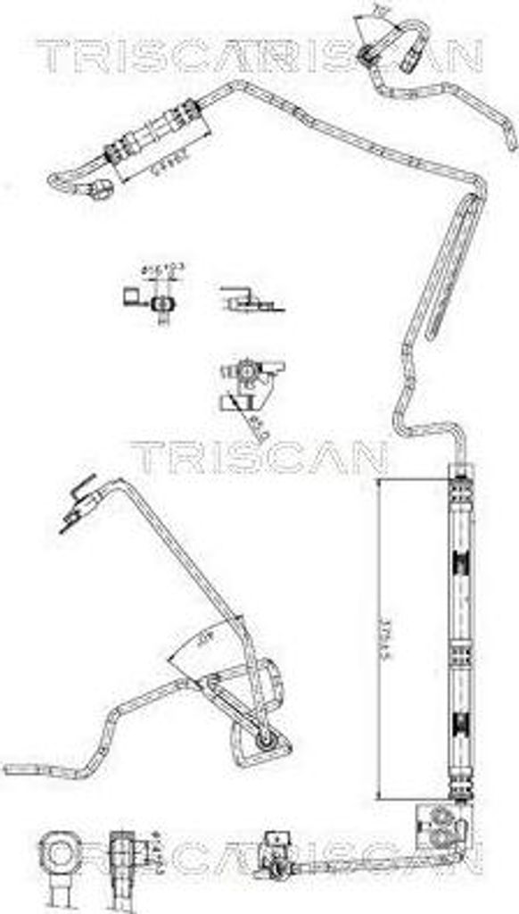 TRISCAN 8516 29010 Servoleitung für VW Bora Limousine (1J2) von Hydraulikpumpe nach Lenkgetriebe
