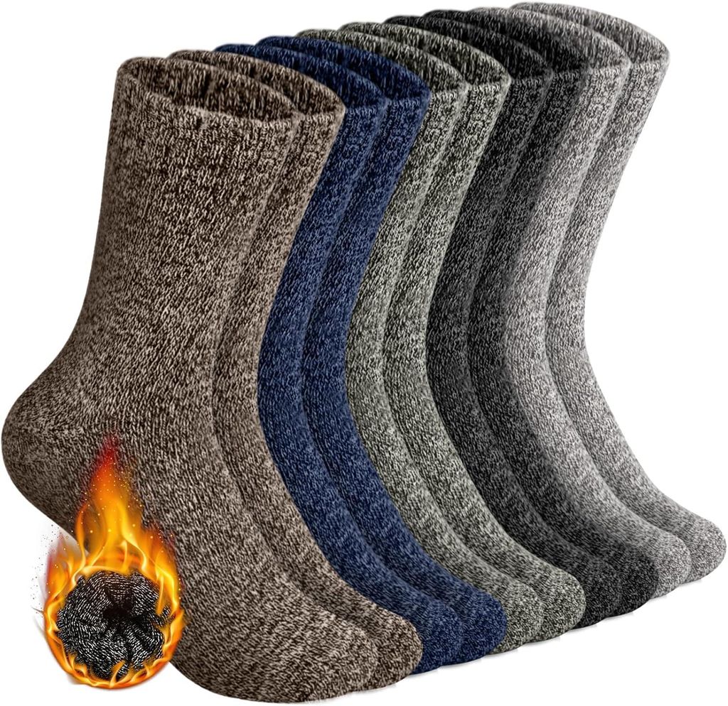 Wollsocken für Herren Damen 3 Paar, Thermosocken Produktbild 