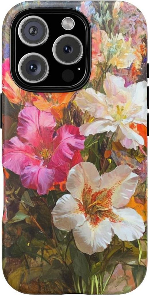 Farbenfrohes Blumenbouquet – Hülle Kompatibel mit iPhone 16 Pro