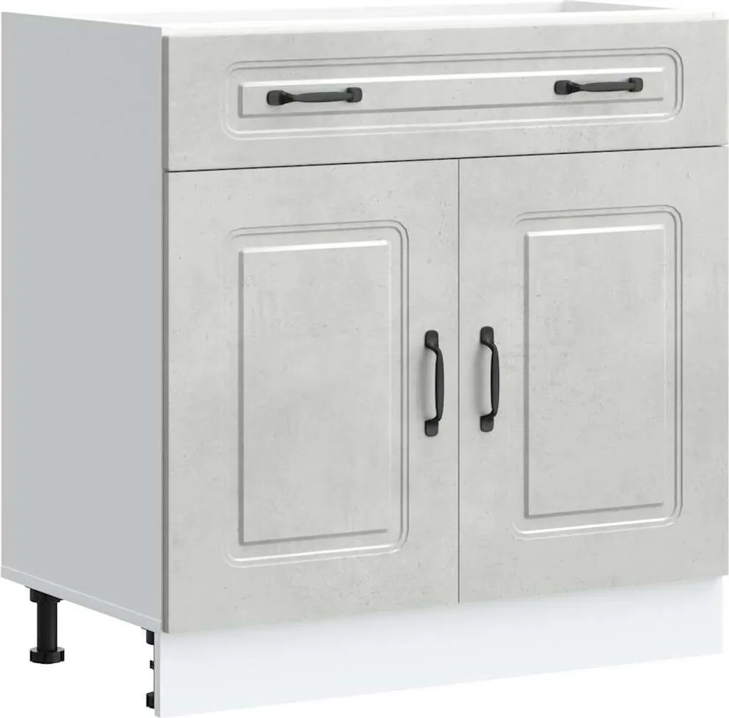 Base per cucina Kalmar cemento grigio materiale a base di legno
