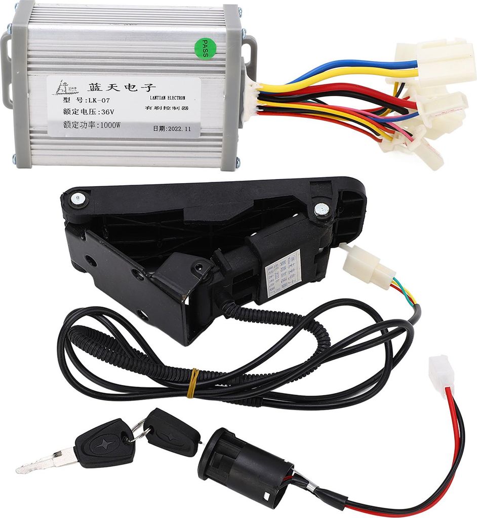 Motor Controller Gas Fußpedal Kit Gebürstetes Lithium Elektrische Fahrrad Modifikation 36V 1000W