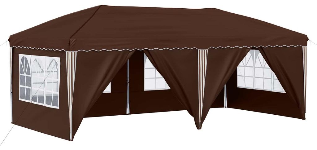 Pop-up Partyzelt 575 x 288 x 245 cm Braun