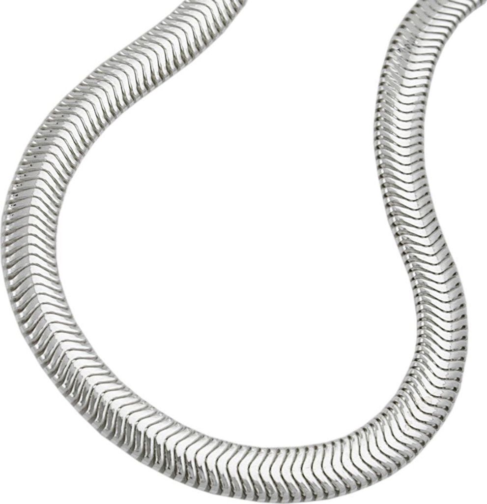 Armband 4mm Schlangenkette flach glänzend Silber 925 19cm Produktbild 