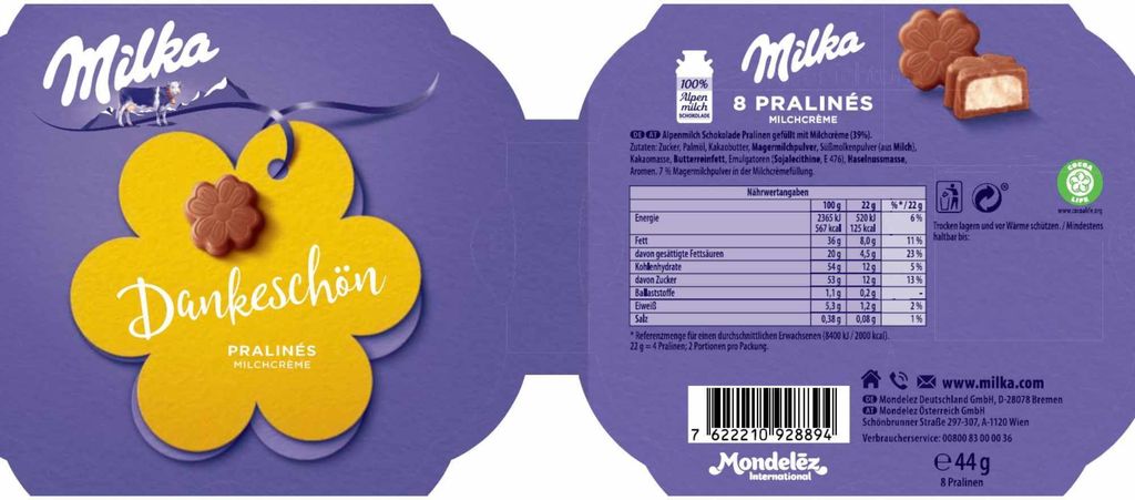 I Love Milka 44g Small Thank You Nice Zdjęcie produktu 