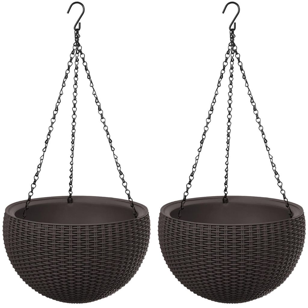 Hängepflanzgefäß Keter Sphere Planter Farbe: Braun 2 Stück
