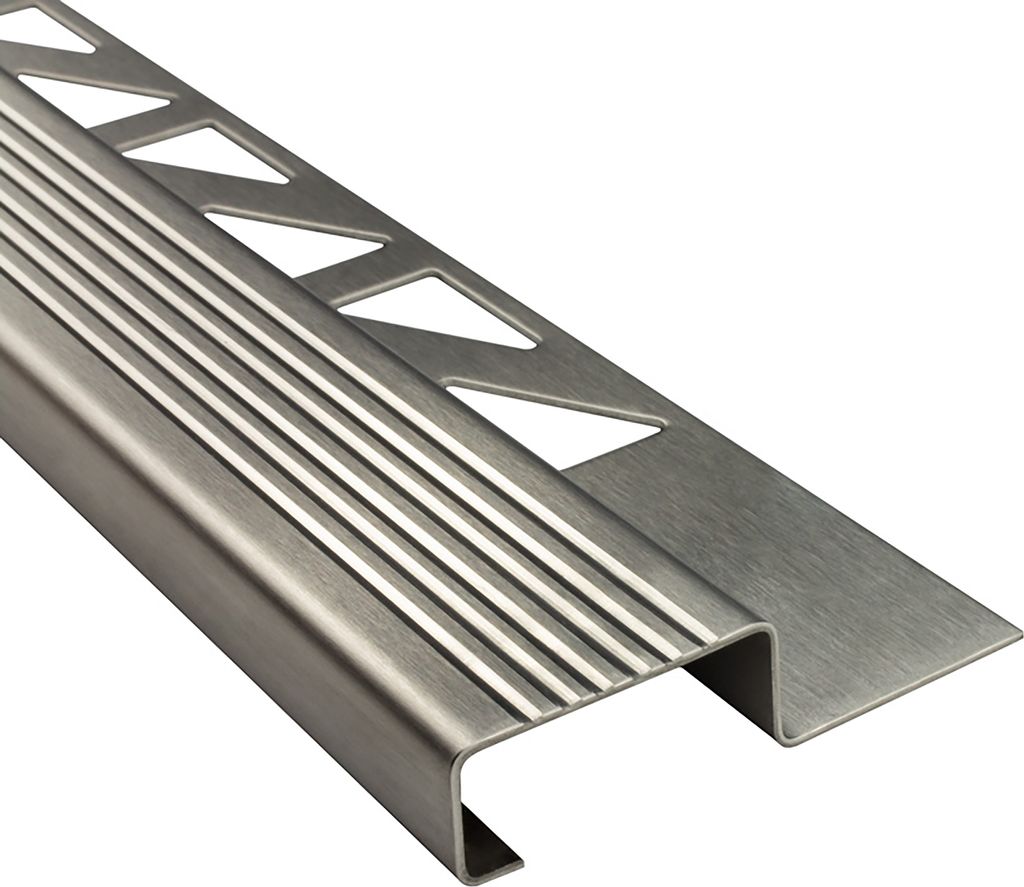 40x Edelstahl Stufenprofil Fliesenleiste Profil Treppen Schiene H10mm gebürstet