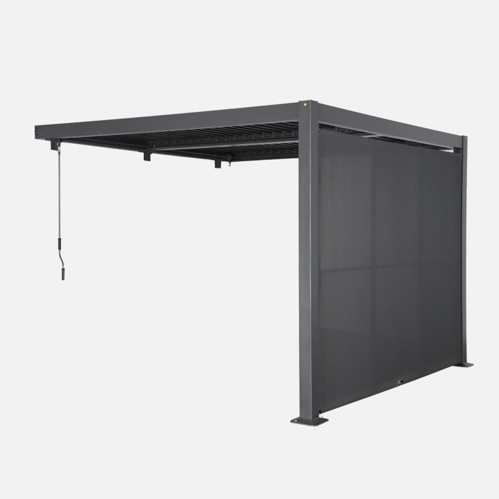sweeek - Wand Pergola Palace 3x3m mit Lamellendach + 1 Produktbild 