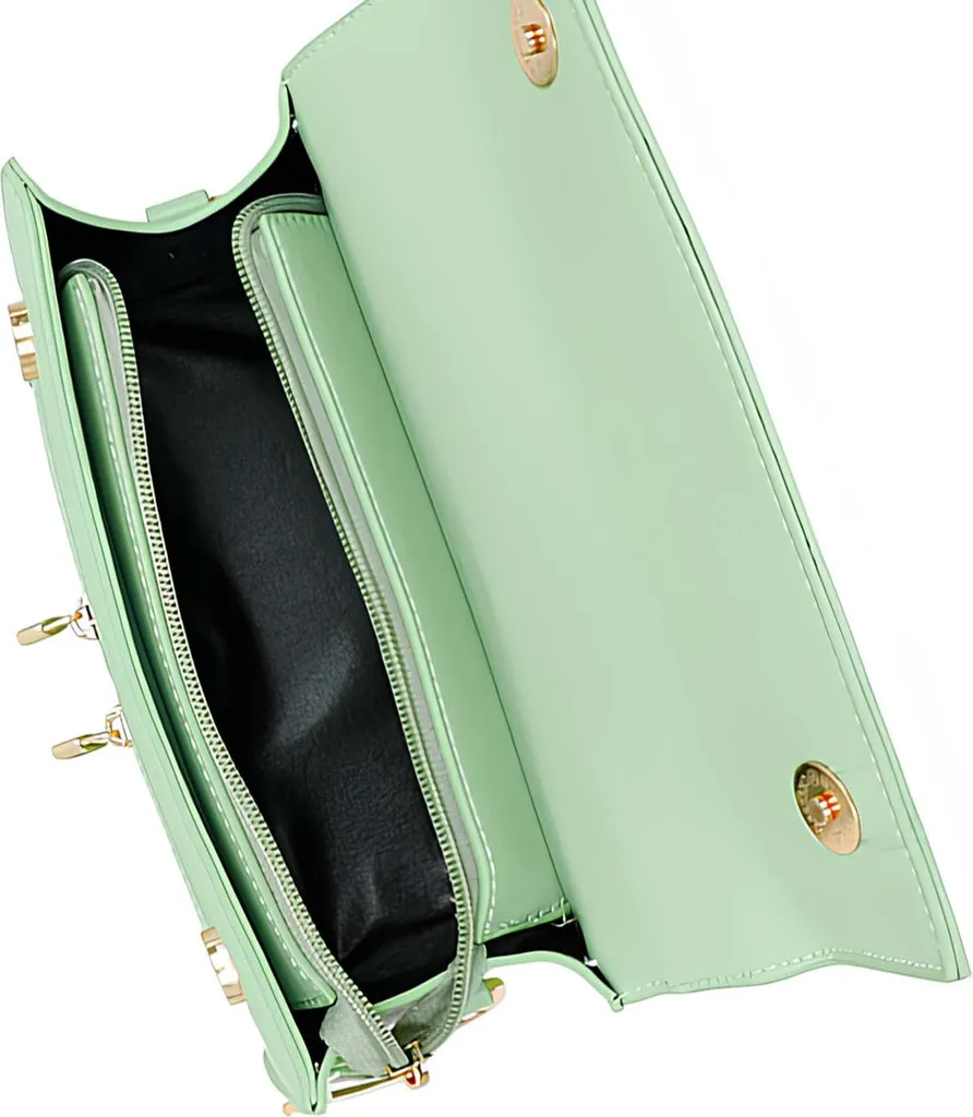 Borsa Donna Gallantry Verde Menta Crossbody Bag Multitasche Chic - 5