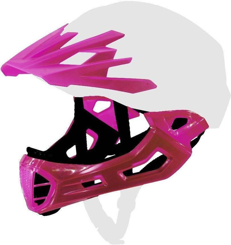 Cratoni Visor + Chinguard Set C-Maniac lucentpink - Ersatzschild und Kinnschutz für Cratoni C-Maniac Helm in Größe M+L - optimaler Schutz und st...