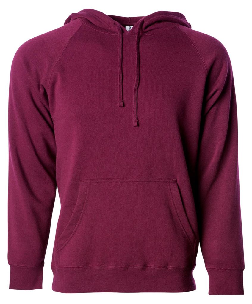 Independent - Hoodie zum Überziehen für Herren/Damen Uni, Mittelschwer, Raglanärmel LT3490 (XS) (Purpur)