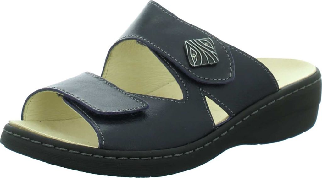 Longo Komfort Pantoletten Für lose Einlagen Damen 343933373632 Blau 41 EU