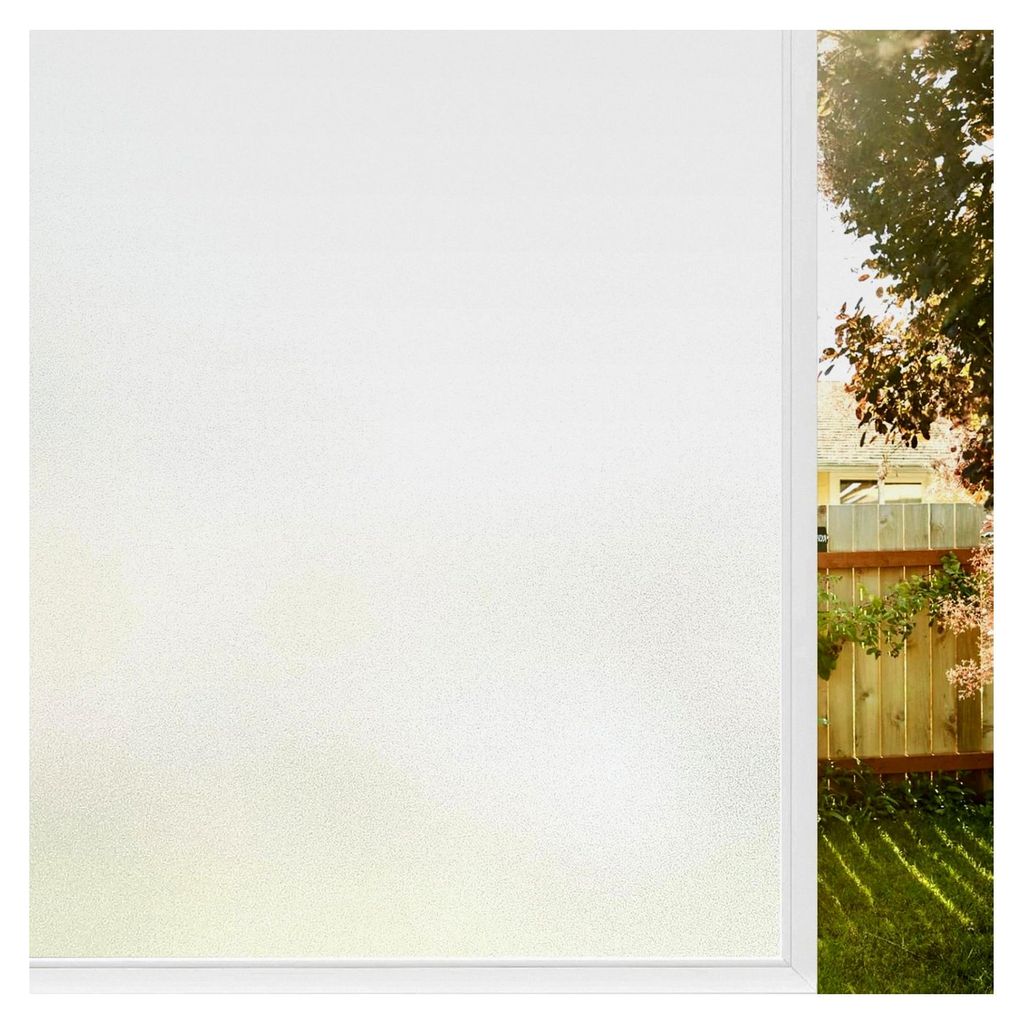 Fensterfolie Sichtschutz Selbsthaftend, Milchglasfolie Statisch Haftend 90 x 120 cm Weiß Matt