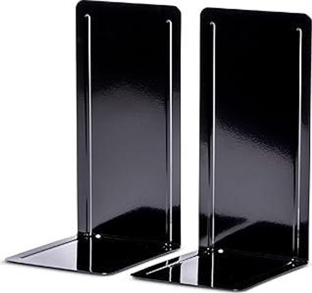 MAUL Buchstütze Registraturstütze aus Metall (2er Pack) | Bücherhalter, Organzier für Kinder, Bücher, Büro, Regal | Bücherstütze aus stabil...