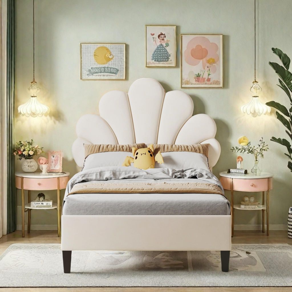 Einzelbetten 90 x 200 Jugendbett mit Kopfteil aus Produktbild 