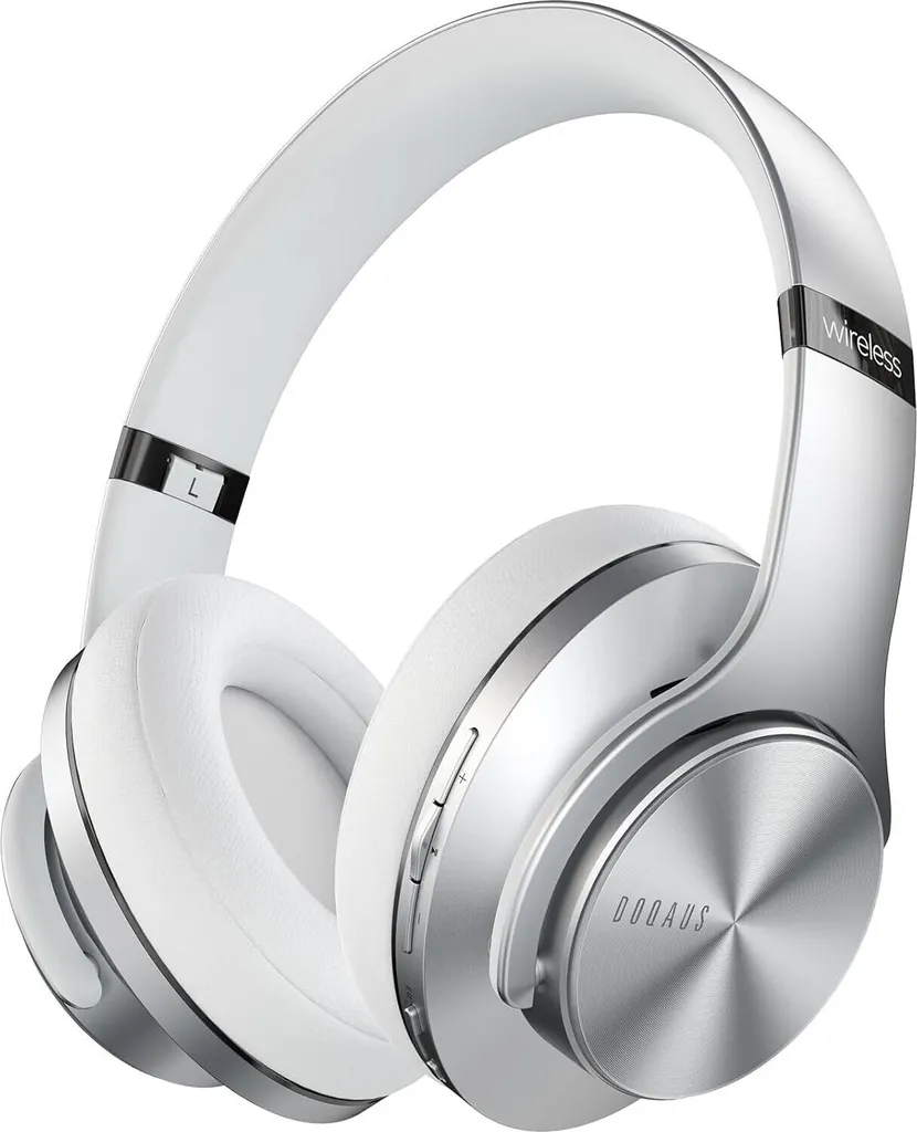 Cuffie Bluetooth over ear, [fino a 90 ore] con 3 modalità EQ, HiFi stereo pieghevole con microfono, morbidi cuscinetti per iPhone/ipad/Android/laptop