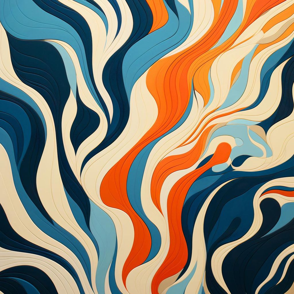 Plakat 20x20cm Ozeanwellen