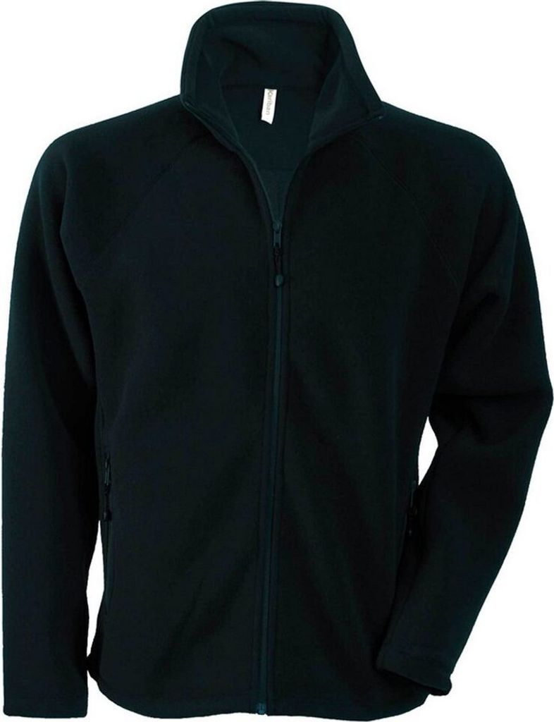 Kariban Herren Fleece Jacke Sweatjacke Sweatshirt Pullover, Größe:2XL, Farbe:Schwarz