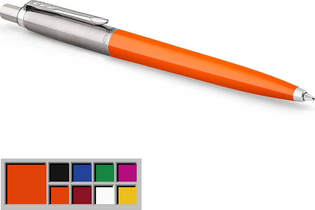 Parker Jotter Originals Kugelschreiber | Klassisches Orange | Mittlere Spitze | Blau Tinte